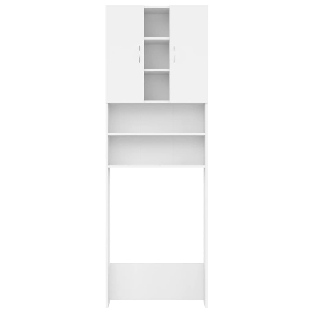 Waschmaschinenschrank Weiß 64x25,5x190 cm