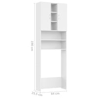 Thumbnail for Waschmaschinenschrank Weiß 64x25,5x190 cm
