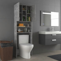 Thumbnail for Waschmaschinenschrank Betongrau 64x25,5x190 cm