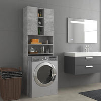 Thumbnail for Waschmaschinenschrank Betongrau 64x25,5x190 cm