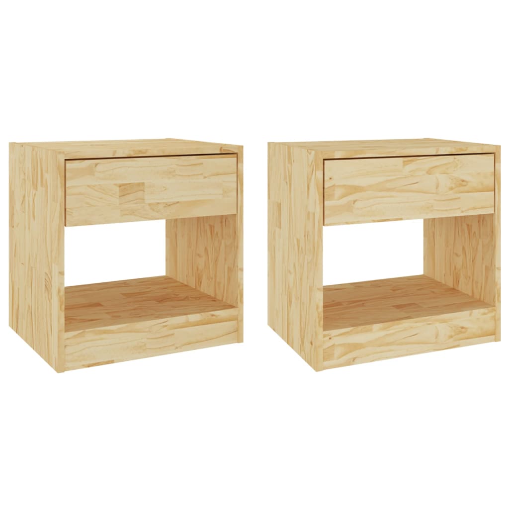 Nachttische 2 Stk. 40x31x40 cm Massivholz Kiefer