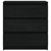 Thumbnail for Nachttisch Schwarz 60x36x64 cm Kiefer Massivholz