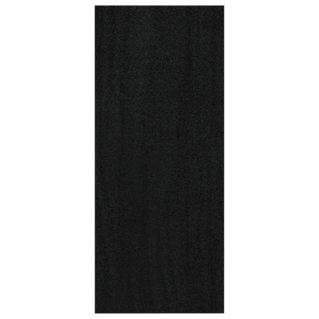 Bücherregal Schwarz 40x30x71,5 cm Massivholz Kiefer