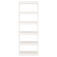 Thumbnail for Bücherregal/Raumteiler Weiß 60x30x167,5 cm Massivholz Kiefer
