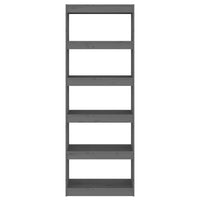Thumbnail for Bücherregal/Raumteiler Grau 60x30x167,5 cm Massivholz Kiefer