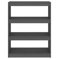 Thumbnail for Bücherregal Raumteiler Grau 80x30x103,5 cm Massivholz Kiefer