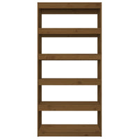 Thumbnail for Bücherregal/Raumteiler Honigbraun 80x30x167,4 cm Kiefernholz