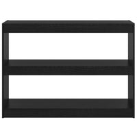 Thumbnail for Bücherregal Raumteiler Schwarz 100x30x71,5 cm Massivholz Kiefer