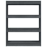 Thumbnail for Bücherregal/Raumteiler Grau 100x30x103 cm Kiefer Massivholz