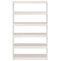 Thumbnail for Bücherregal/Raumteiler Weiß 100x30x167,5 cm Massivholz Kiefer
