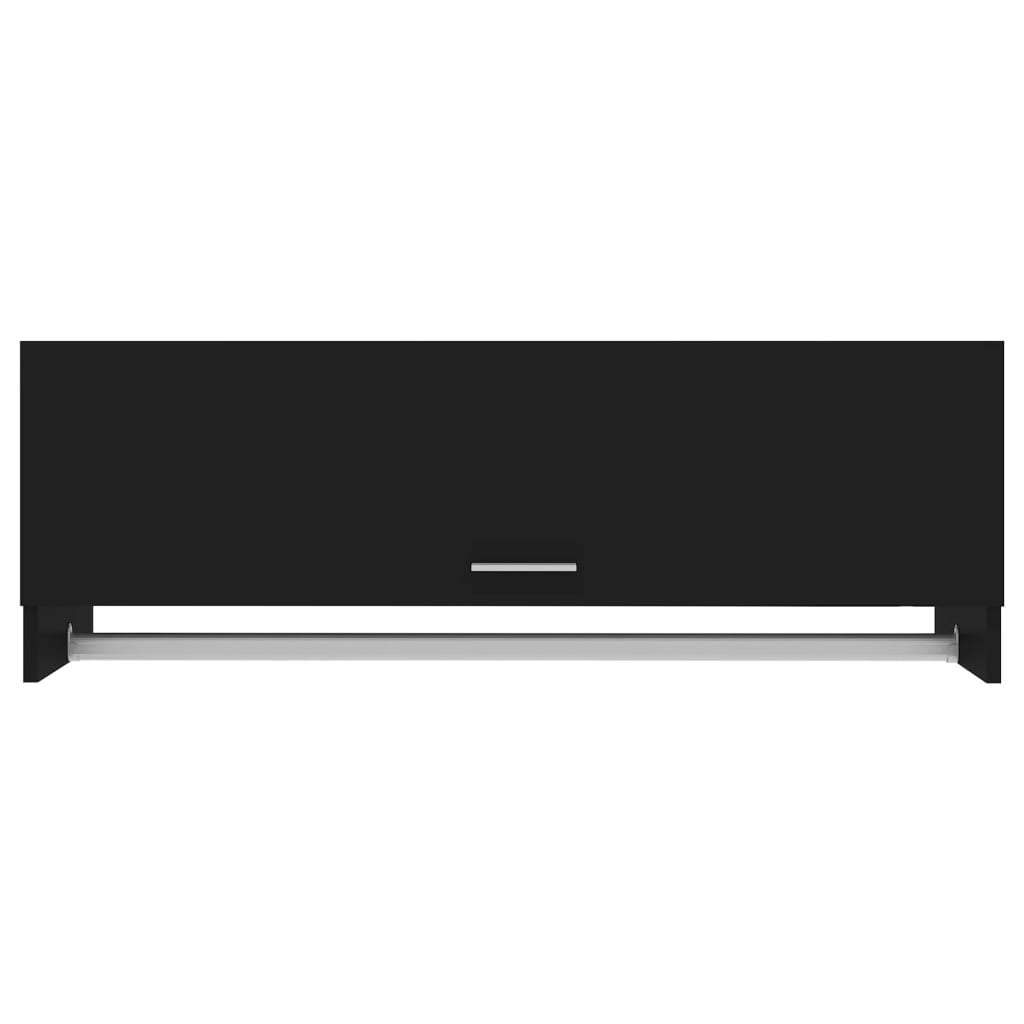 Kleiderschrank Schwarz 100x32,5x35 cm Holzwerkstoff