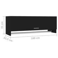 Thumbnail for Kleiderschrank Schwarz 100x32,5x35 cm Holzwerkstoff