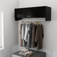 Thumbnail for Kleiderschrank Schwarz 100x32,5x35 cm Holzwerkstoff