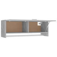 Thumbnail for Kleiderschrank Betongrau 100x32,5x35 cm Holzwerkstoff