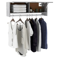 Thumbnail for Kleiderschrank Betongrau 100x32,5x35 cm Holzwerkstoff
