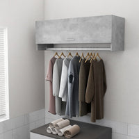 Thumbnail for Kleiderschrank Betongrau 100x32,5x35 cm Holzwerkstoff