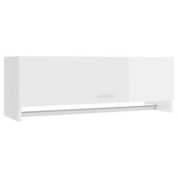Thumbnail for Kleiderschrank Hochglanz-Weiß 100x32,5x35 cm Holzwerkstoff