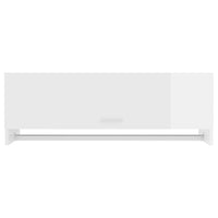 Thumbnail for Kleiderschrank Hochglanz-Weiß 100x32,5x35 cm Holzwerkstoff
