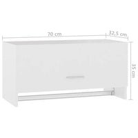 Thumbnail for Kleiderschrank Weiß 70x32,5x35 cm Holzwerkstoff