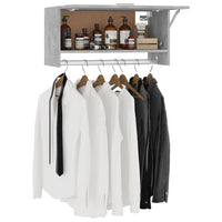 Thumbnail for Kleiderschrank Betongrau 70x32,5x35cm Holzwerkstoff