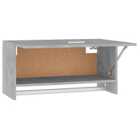 Thumbnail for Kleiderschrank Betongrau 70x32,5x35cm Holzwerkstoff