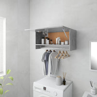 Thumbnail for Kleiderschrank Betongrau 70x32,5x35cm Holzwerkstoff