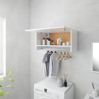 Thumbnail for Kleiderschrank Hochglanz-Weiß 70x32,5x35 cm Holzwerkstoff