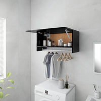Thumbnail for Kleiderschrank Hochglanz-Schwarz 70x32,5x35 cm Spanplatte