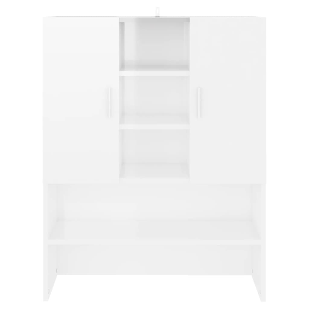 Waschmaschinenschrank Hochglanz-Weiß 70,5x25,5x90 cm