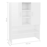 Thumbnail for Waschmaschinenschrank Hochglanz-Weiß 70,5x25,5x90 cm