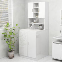 Thumbnail for Waschmaschinenschrank Hochglanz-Weiß 70,5x25,5x90 cm