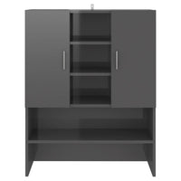Thumbnail for Waschmaschinenschrank Hochglanz-Grau 70,5x25,5x90 cm
