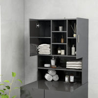 Thumbnail for Waschmaschinenschrank Hochglanz-Grau 70,5x25,5x90 cm