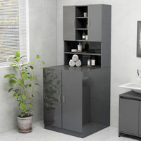 Thumbnail for Waschmaschinenschrank Hochglanz-Grau 70,5x25,5x90 cm