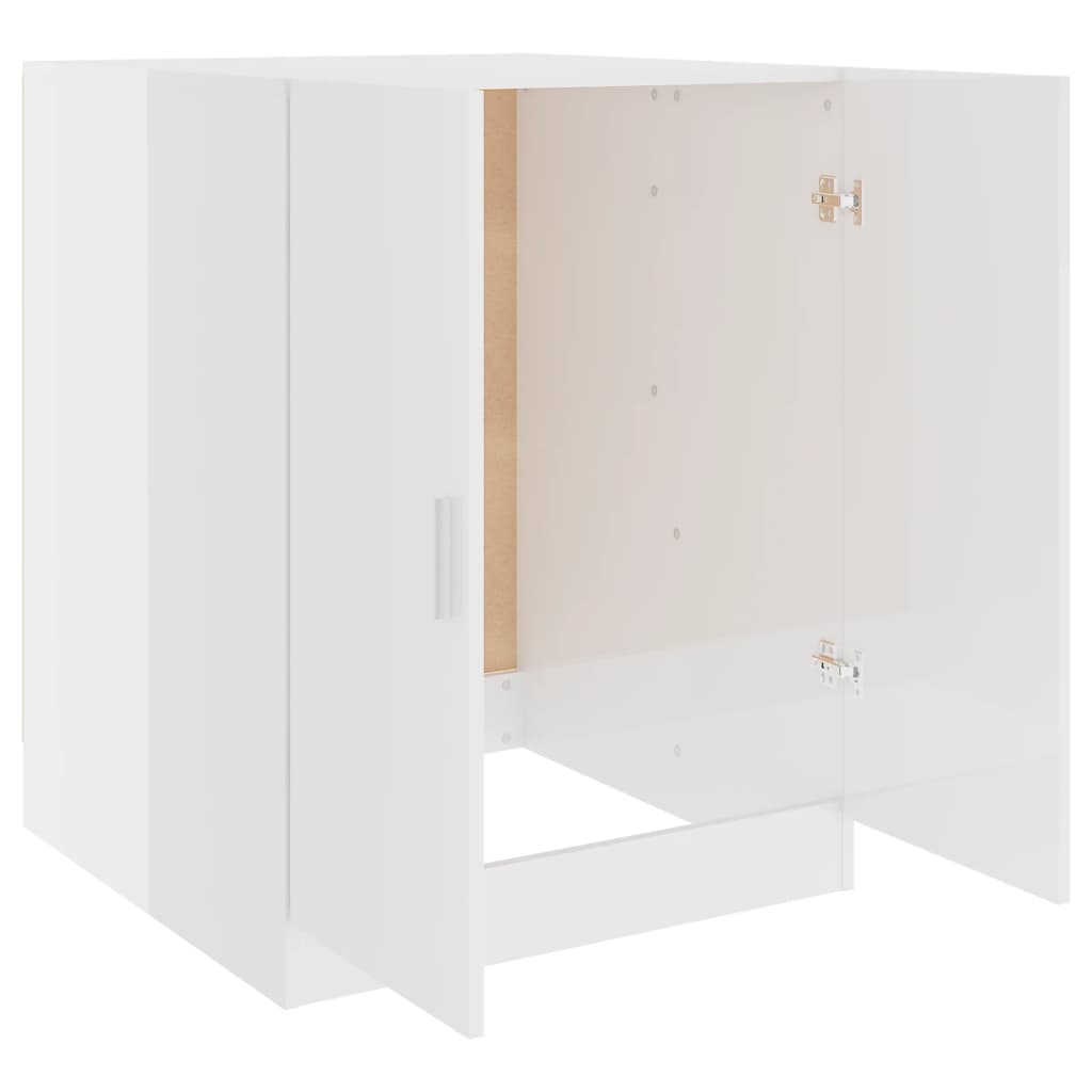 Waschmaschinenschrank Hochglanz-Weiß 71x71,5x91,5 cm