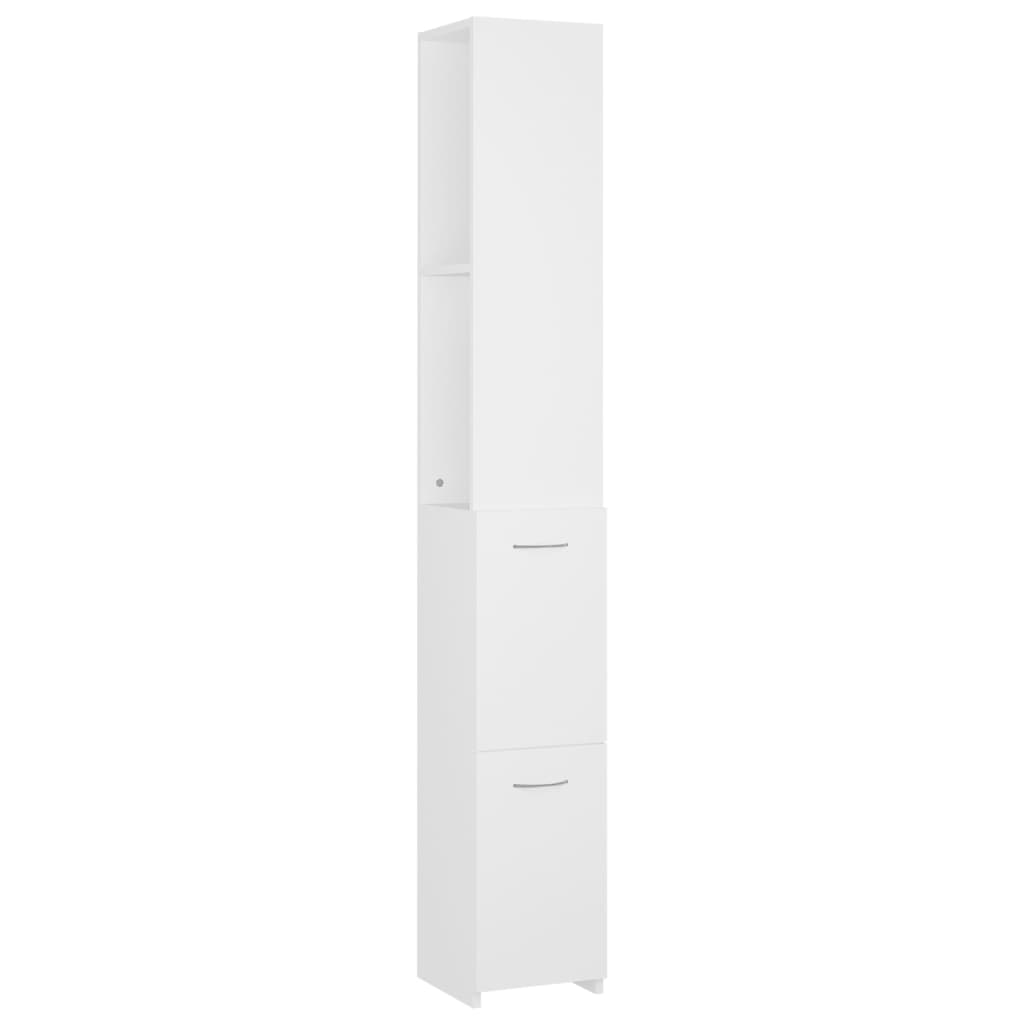 Badezimmerschrank Weiß 25x25x170 cm Spanplatte