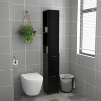 Thumbnail for Badezimmerschrank Schwarz 25x25x170 cm Holzwerkstoff