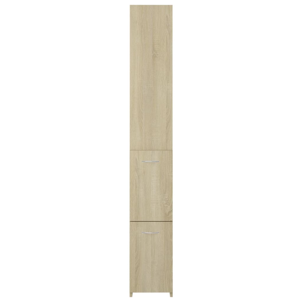 Badezimmerschrank Sonoma-Eiche 25x25x170 cm Holzwerkstoff