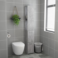 Thumbnail for Badezimmerschrank Betongrau 25x25x170 cm Spanplatte
