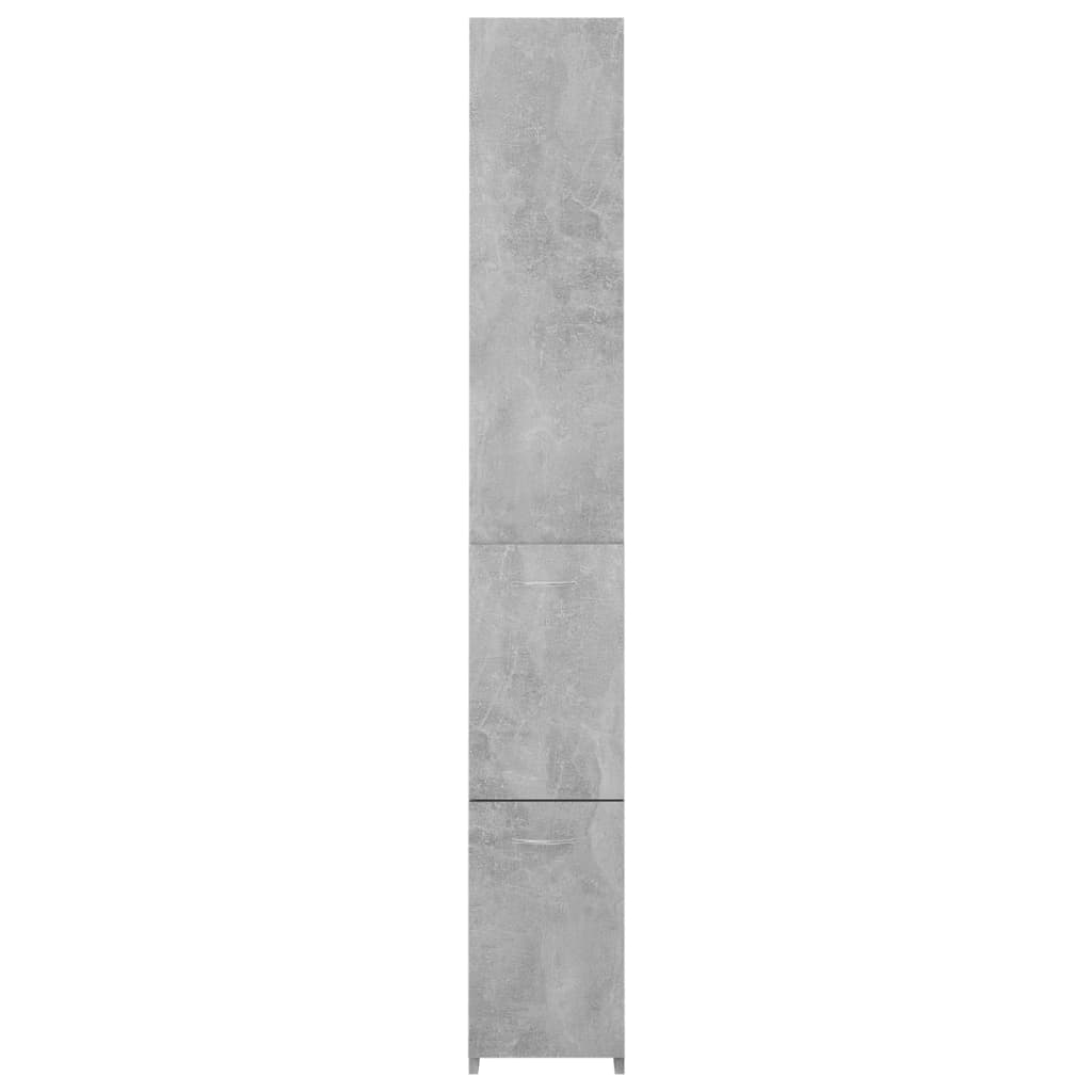 Badezimmerschrank Betongrau 25x25x170 cm Spanplatte