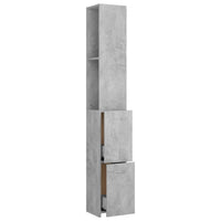 Thumbnail for Badezimmerschrank Betongrau 25x25x170 cm Spanplatte