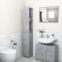 Thumbnail for Badezimmerschrank Betongrau 25x25x170 cm Spanplatte