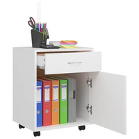 Thumbnail for Rollschrank Weiß 45x38x54 cm Holzwerkstoff