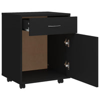 Thumbnail for Rollschrank Schwarz 45x38x54 cm Holzwerkstoff