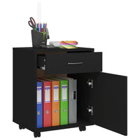 Thumbnail for Rollschrank Schwarz 45x38x54 cm Holzwerkstoff