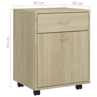 Thumbnail for Rollschrank Sonoma-Eiche 45x38x54 cm Holzwerkstoff