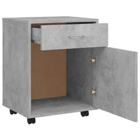 Thumbnail for Rollschrank Betongrau 45x38x54 cm Holzwerkstoff
