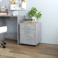 Thumbnail for Rollschrank Betongrau 45x38x54 cm Holzwerkstoff