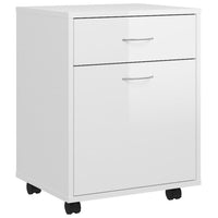 Thumbnail for Rollschrank Hochglanz-Weiß 45x38x54 cm Holzwerkstoff