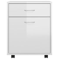 Thumbnail for Rollschrank Hochglanz-Weiß 45x38x54 cm Holzwerkstoff